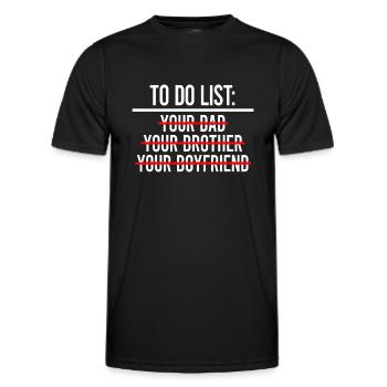 To Do List Your Dad idea MATCHING WITH To Do List - Men's Functional T-Shirt - black - Front - AI Model Male 178 dark (178cm)