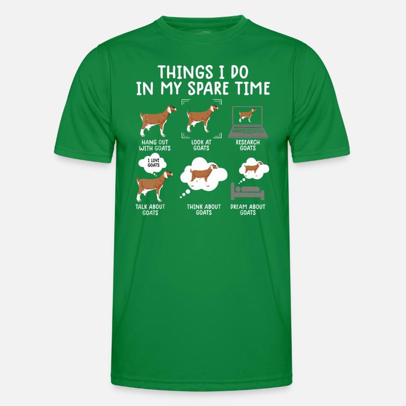 Drôles d’idées de chèvre 6 choses que je fais pendant mon temps libre go go T-shirt sport Homme