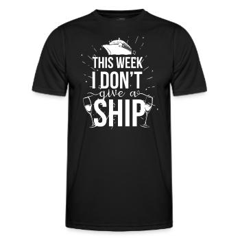 Diese Woche gebe ich keinen Schiffskreuzfahrt-Urlaubsteil - Männer Funktions-T-Shirt - Schwarz - Vorne - AI Model Male 178 dark (178cm)