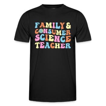Family and Consumer Science Facs Teacher Back To S - Men's Functional T-Shirt - black - Front - AI Model Male 178 dark (178cm)
