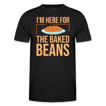 Baked Beans Funny Canned Beans - Men's Functional T-Shirt - black - Front - AI Model Male 178 dark (178cm)