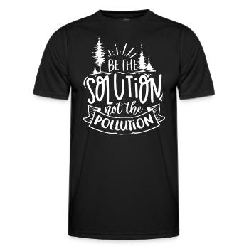 Tag der Erde Teil der Lösung sein, nicht Umweltverschmutzung de - Männer Funktions-T-Shirt - Schwarz - Vorne - AI Model Male 178 dark (178cm)