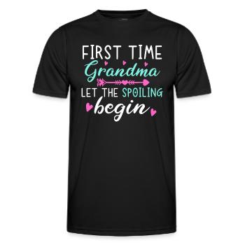 Première fois que grand-mère a laissé le gâteau commencermommyune fois - T-shirt sport Homme - noir - Devant - AI Model Male 178 dark (178cm)