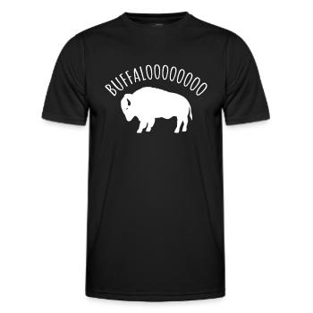 Lucky Buffalo Buffalooo Bison Nature Wildlife Desi - Men's Functional T-Shirt - black - Front - AI Model Male 178 dark (178cm)