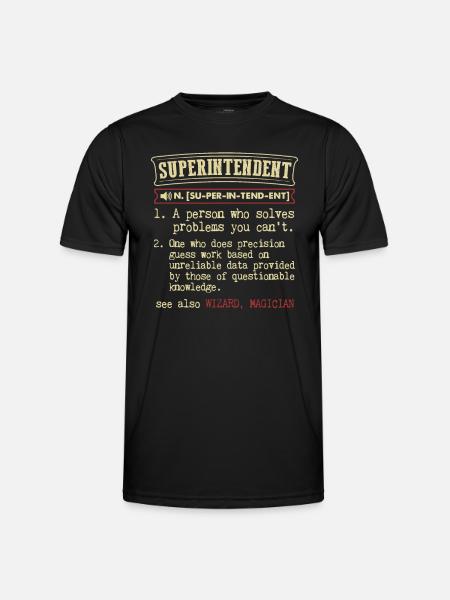 Superintendent Funny Dictionary Définition - T-shirt sport Homme - noir