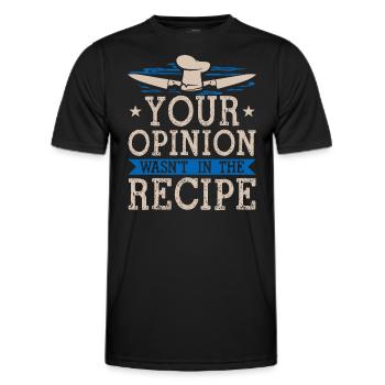 Cuisiner votre opinion n’était pas dans la recette Chef Coo - T-shirt sport Homme - noir - Devant - AI Model Male 178 dark (178cm)
