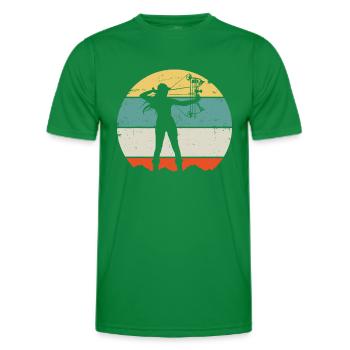 Bogenjagd BogenschießenautonomindigenousSurvivalhum - Männer Funktions-T-Shirt - Kelly Green - Vorne - AI Model Male 178 dark (178cm)