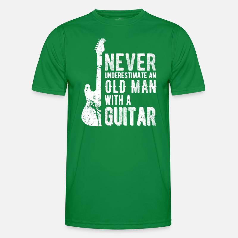 Never underestimate an old man with a Guitar - Gui Men's Functional T-Shirt