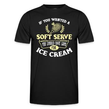 Idée Badminton Joke Soft Serve Citation Badminton Pla - T-shirt sport Homme - noir - Devant - AI Model Male 178 dark (178cm)