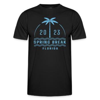 Passende Spring Break Strandurlaubsidee - Florid - Männer Funktions-T-Shirt - Schwarz - Vorne - AI Model Male 178 dark (178cm)