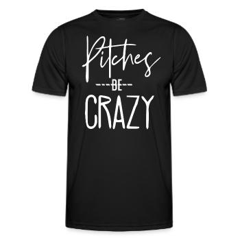Baseball for Women - Pitches be Crazy - Men's Functional T-Shirt - black - Front - AI Model Male 178 dark (178cm)