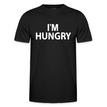 Komisch, ich bin hungrig, scherze sarkastische Familie - Männer Funktions-T-Shirt - Schwarz - Vorne - AI Model Male 178 dark (178cm)