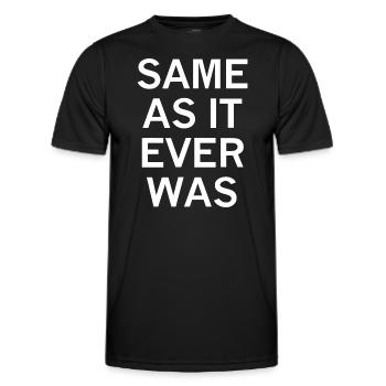 Comme toujours, sarcastique, drôle, blague, famil - T-shirt sport Homme - noir - Devant - AI Model Male 178 dark (178cm)