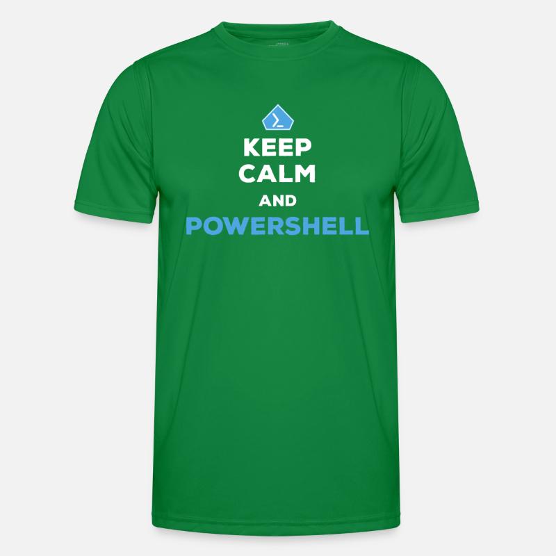 Keep Calm And Powershell - Männer Frauentaskautomation Männer Funktions-T-Shirt
