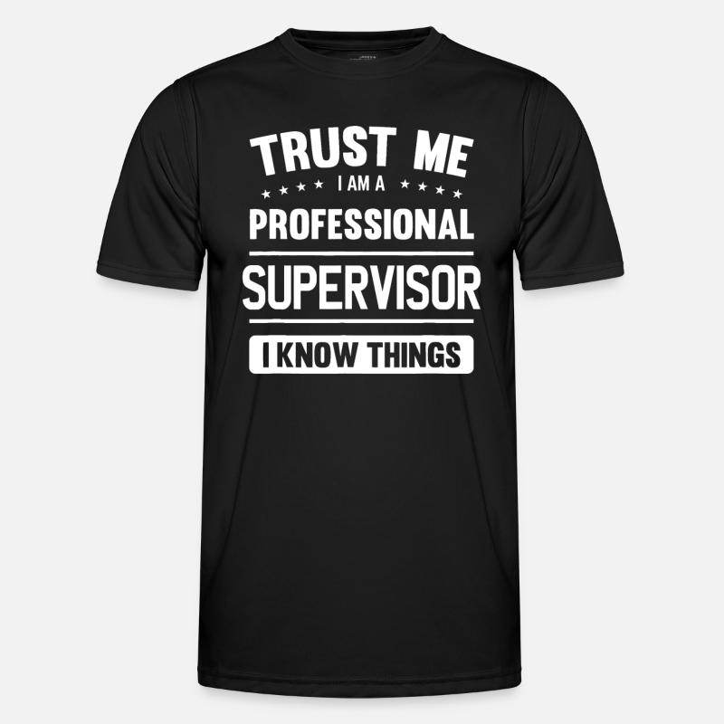 Supervisor Idea Trust Professional Supervisor - Men's Functional T-Shirt - black