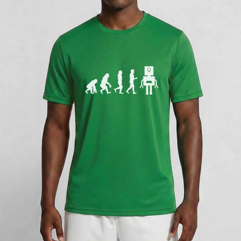 Funny Robotic Machine Learning AI Evolution Robot Men's Functional T-Shirt