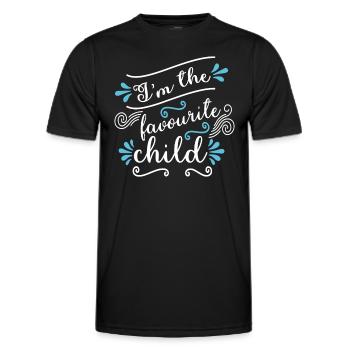 Ich bin das Lieblingskind Lustiger Witz Familien-Matching - Männer Funktions-T-Shirt - Schwarz - Vorne - AI Model Male 178 dark (178cm)
