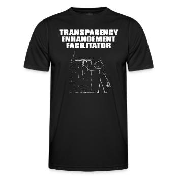 Lustiger Fensterreiniger T-Rakel Reinigung - Männer Funktions-T-Shirt - Schwarz - Vorne - AI Model Male 178 dark (178cm)