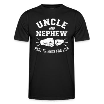 Uncle and Nephew Friends for Life - Men's Functional T-Shirt - black - Front - AI Model Male 178 dark (178cm)