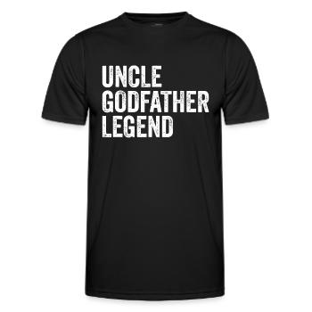 Homme Oncle Parrain Légende Drôle de cadeau pour une faveur - T-shirt sport Homme - noir - Devant - AI Model Male 178 dark (178cm)