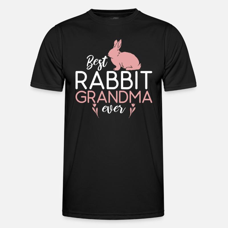 Best Rabbit Grandma Ever Cute Rabbit Lovermatching - Men's Functional T-Shirt - black