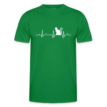 Raubkatze Herzschlag Verrückte Dame Liebe Rettung Ladiespet - Männer Funktions-T-Shirt - Kelly Green - Vorne - AI Model Male 178 dark (178cm)