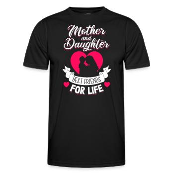 Mother and Daughter Best Friends for Life Mothers - Men's Functional T-Shirt - black - Front - AI Model Male 178 dark (178cm)