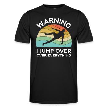 Parkour Free Running Training Traceur Retro Jungen S - Männer Funktions-T-Shirt - Schwarz - Vorne - AI Model Male 178 dark (178cm)