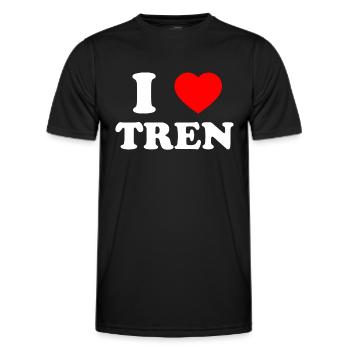 Drôle de citation d’entraînement J’aime Tren I Heart Tren Bodyb - T-shirt sport Homme - noir - Devant - AI Model Male 178 dark (178cm)