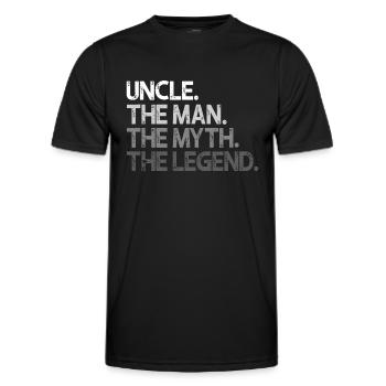Onkel Geschenk Der Mann Mythos Legendeold der Mythos - Männer Funktions-T-Shirt - Schwarz - Vorne - AI Model Male 178 dark (178cm)