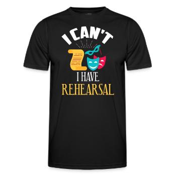 Répétition théâtrale, répétition drôle d’acteur Gi - T-shirt sport Homme - noir - Devant - AI Model Male 178 dark (178cm)