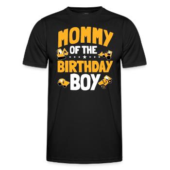 Mommy of the Birthday Boy Construction Worker Bday - Men's Functional T-Shirt - black - Front - AI Model Male 178 dark (178cm)