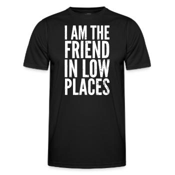 Ich Bin Der Freund In Niedrigen OrtenFamilieWelpenHundebeste f - Männer Funktions-T-Shirt - Schwarz - Vorne - AI Model Male 178 dark (178cm)