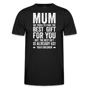 Best Mum From Daughter Son Siblings Teens Mama Mot - Men's Functional T-Shirt - black - Front - AI Model Male 178 dark (178cm)