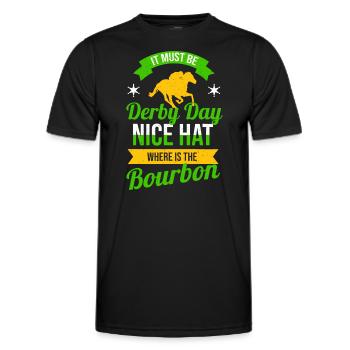 Lustiges Pferderennen Es muss Derby-Tag sein KY Derby H - Männer Funktions-T-Shirt - Schwarz - Vorne - AI Model Male 178 dark (178cm)