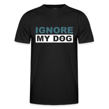 Ignorer mon dresseur de chiens d’assistance - T-shirt sport Homme - noir - Devant - AI Model Male 178 dark (178cm)