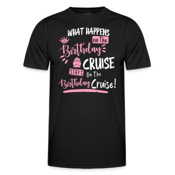 Nouveauté Ma croisière d’anniversaire Croisière amusante, Pour les femmes - T-shirt sport Homme - noir - Devant - AI Model Male 178 dark (178cm)