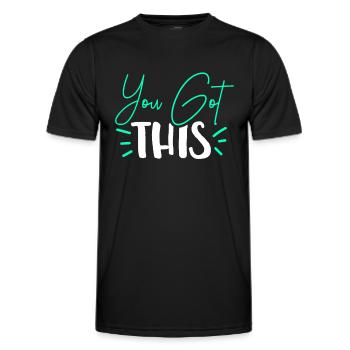Jour d’examen Enseignant de jour - T-shirt sport Homme - noir - Devant - AI Model Male 178 dark (178cm)
