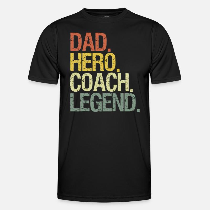 Dad Coach - Men's Functional T-Shirt - black