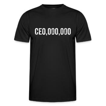 CEO,000,000 Entrepreneur Business Millionaire Desi - Men's Functional T-Shirt - black - Front - AI Model Male 178 dark (178cm)