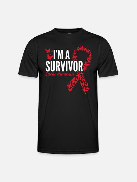 Survivor Stroke Awareness Stroke Survivor - Men's Functional T-Shirt - black