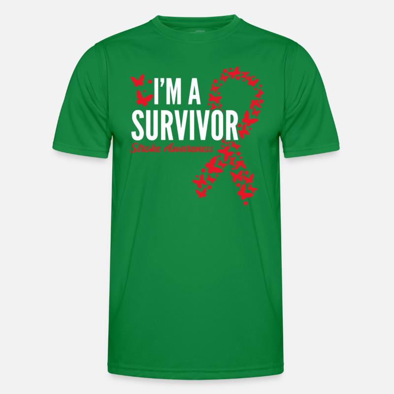 Schlaganfall-Bewusstsein für Überlebende Schlaganfall-Überlebender Männer Funktions-T-Shirt