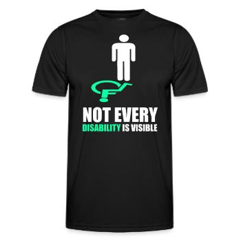 Not Every Disability is Visible - Disability Aware - Men's Functional T-Shirt - black - Front - AI Model Male 178 dark (178cm)