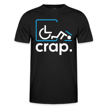 Handicap en fauteuil roulant Sensibilisation au handicap Inclusion - T-shirt sport Homme - noir - Devant - AI Model Male 178 dark (178cm)
