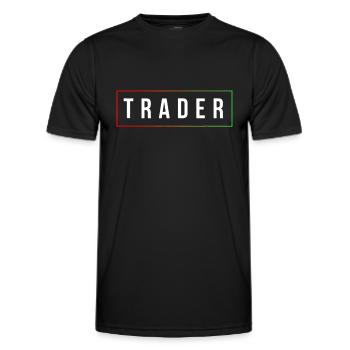 Gif boursier de négociation de jour simple minimal - T-shirt sport Homme - noir - Devant - AI Model Male 178 dark (178cm)