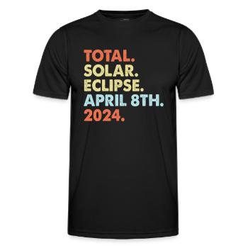 Totale Sonnenfinsternis 8. April 2024 Totality Astron - Männer Funktions-T-Shirt - Schwarz - Vorne - AI Model Male 178 dark (178cm)