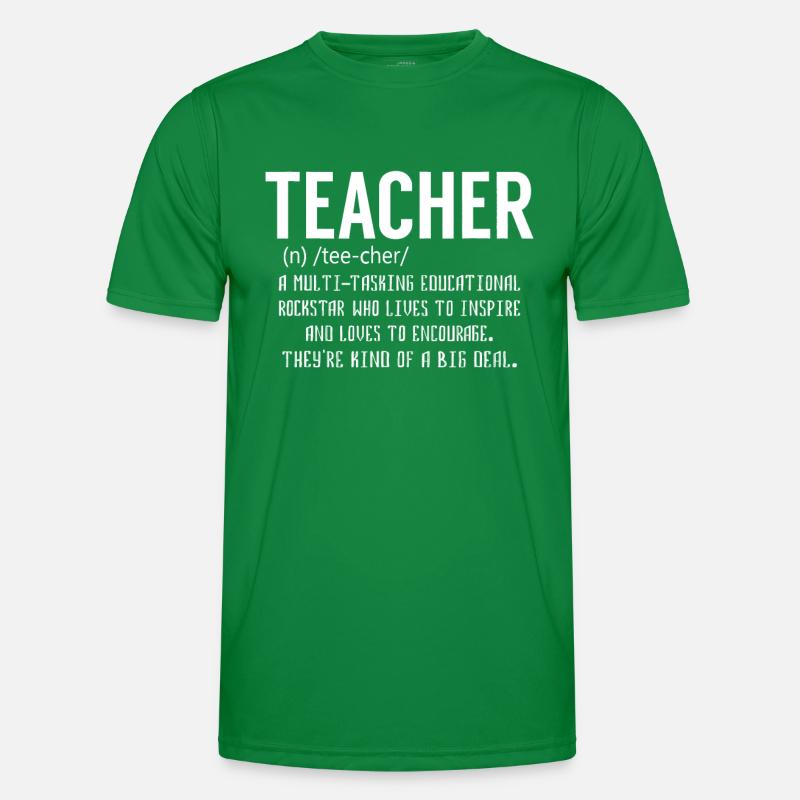 Lehrerdefinition - Wertschätzung des Lehrers Männer Funktions-T-Shirt
