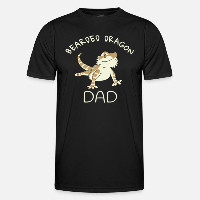 Bearded Dragon Dad Beardie - Men's Functional T-Shirt - black