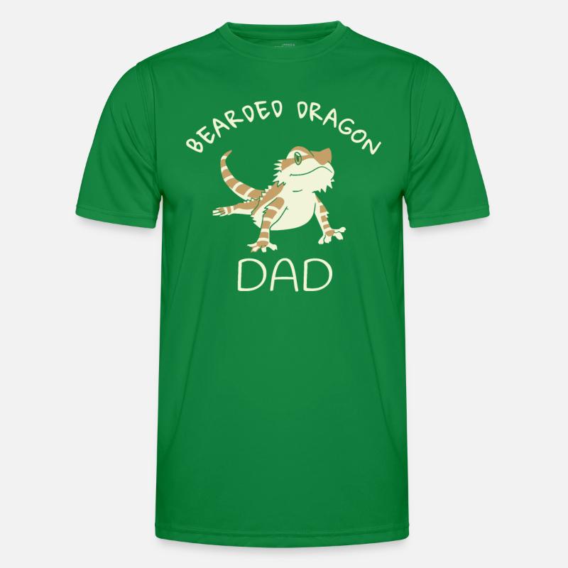Bartagame Dad Beardie Männer Funktions-T-Shirt
