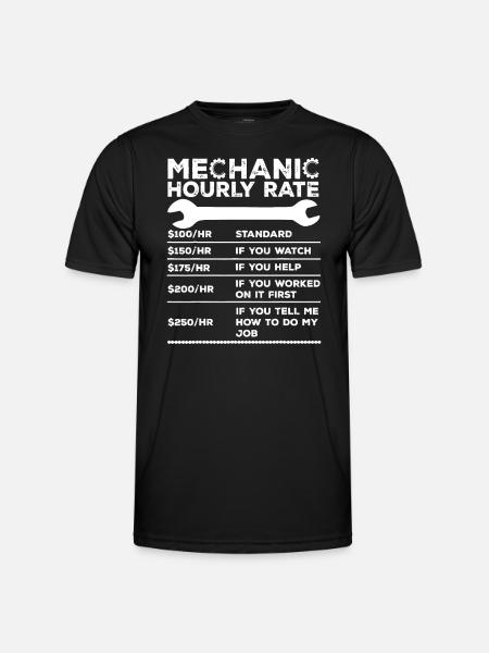 Sjov mekaniker timepris - Funktionsshirt til herrer - sort